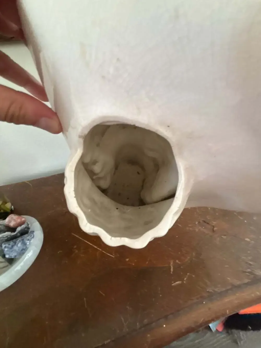 Vintage Royal Haeger Art Deco White Ceramic Lady Head Vase Planter with Hat